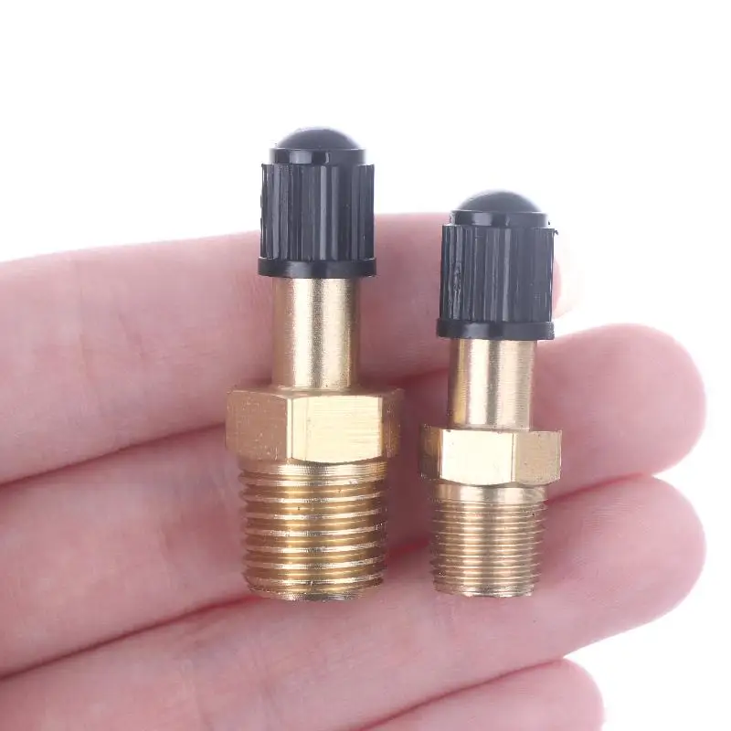 1Pcs Anti-Corrosion Schrader Valve 1/4 NPT 1/8 NPT M10 Air Compressor Tanks Fill Valve Automobile Tire Valve Core