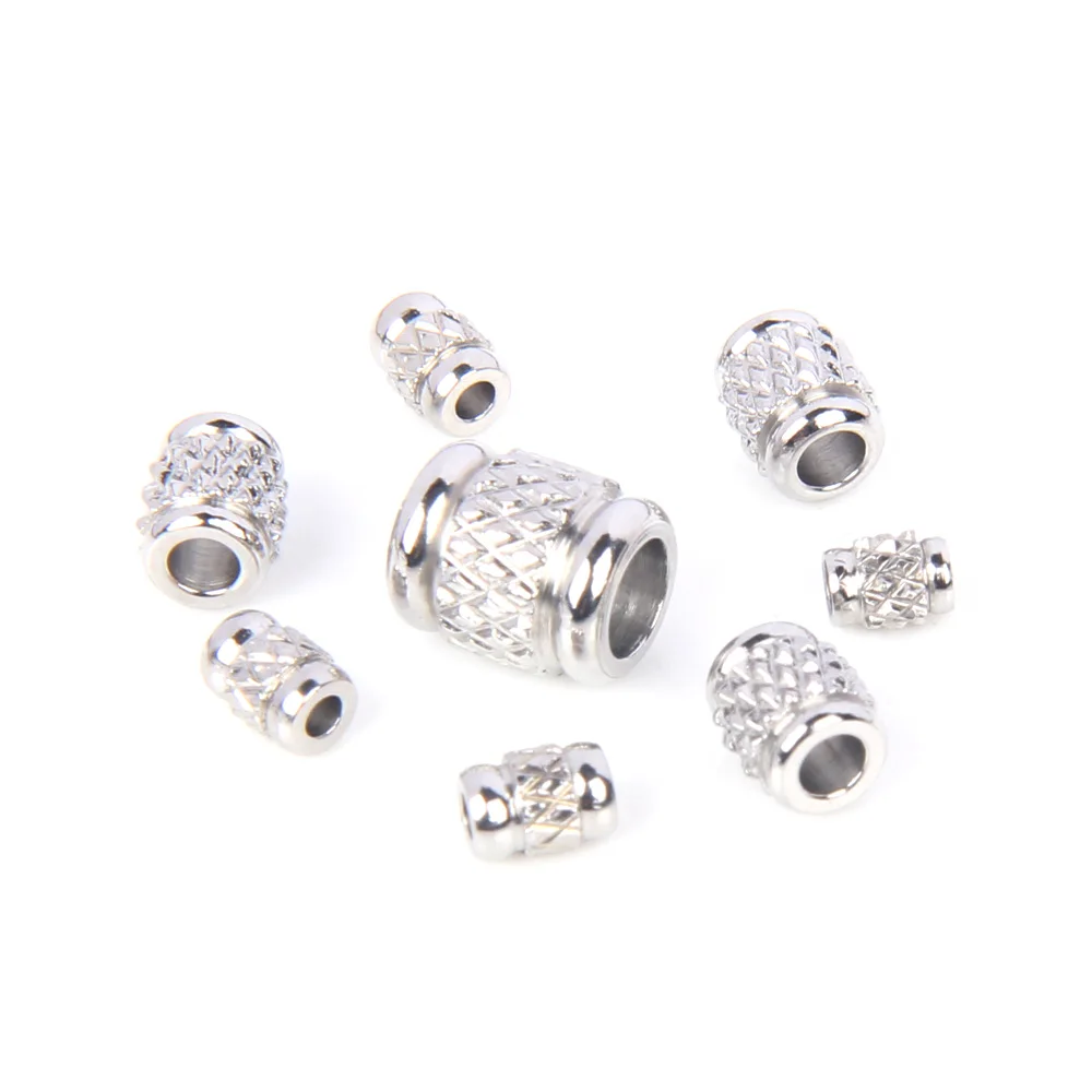 30 stücke Edelstahl lose Perle 3x4mm kleine exquisite Textur Spacer Perlen für DIY Armband Halskette Schmuck Herstellung Lieferungen – Detail 8