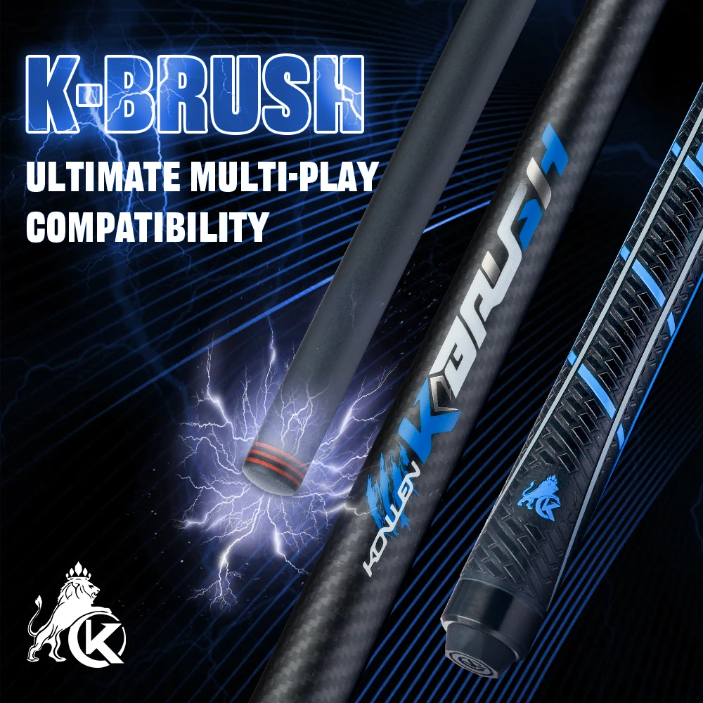

KONLLEN Punch Cue with 12.9mm Carbon Fiber break cue 3/8*8 Joint Professional Break Cue Stick