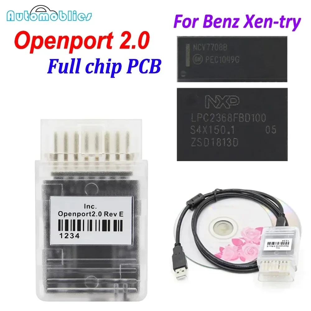 New Openport 2.0 ECU FLASH J2534 ECU Chip Tunning Tool with Full Chip PCB For Toyota For Mercedes Benz OBD2 Car Diagnostic Tool