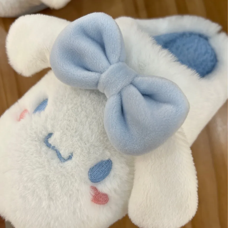 Cute Sanrio Cartoon Cinnamoroll Autumn Winter Cotton Slippers Ins Female Dormitory Indoor Slippers Fluffy Slippers Girl Gift - Image 4