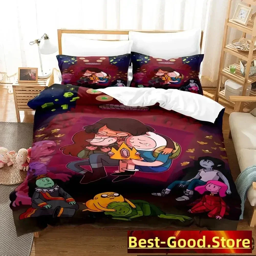 

3D Print Adventure Time Finn Jake The Dog Face Printed Bed Set Duvet Cover Pillowcase Bedding Set Linen Sheet Quilt Cover Size