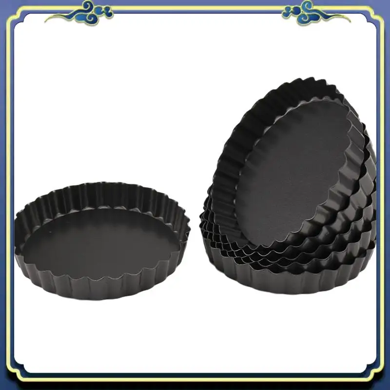 

Latest 6 Pack 5 Inch Mini Tart Pans With Removable Bottom Round Nonstick Quiche Pan, Heavy Duty Fluted Side Pie Tart Molds