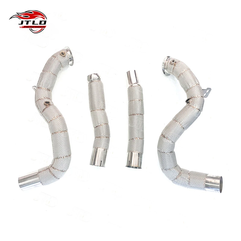 

Выхлопная труба из нержавеющей стали без кота с теплозащитным экраном для Mercedes-Benz AMG GT63 GT63S GTS 4.0T