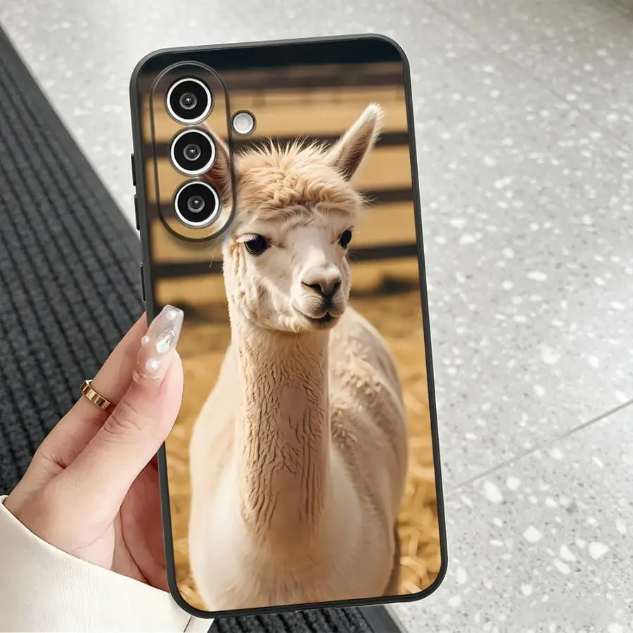 Alpaca Animal Cute Phone Cover Case for Samsung Galaxy A57 A73 A51 A05 A52 A36 A23 A06 A15 A25 A16 A55 A37 A53 A17 A12 A70 A41