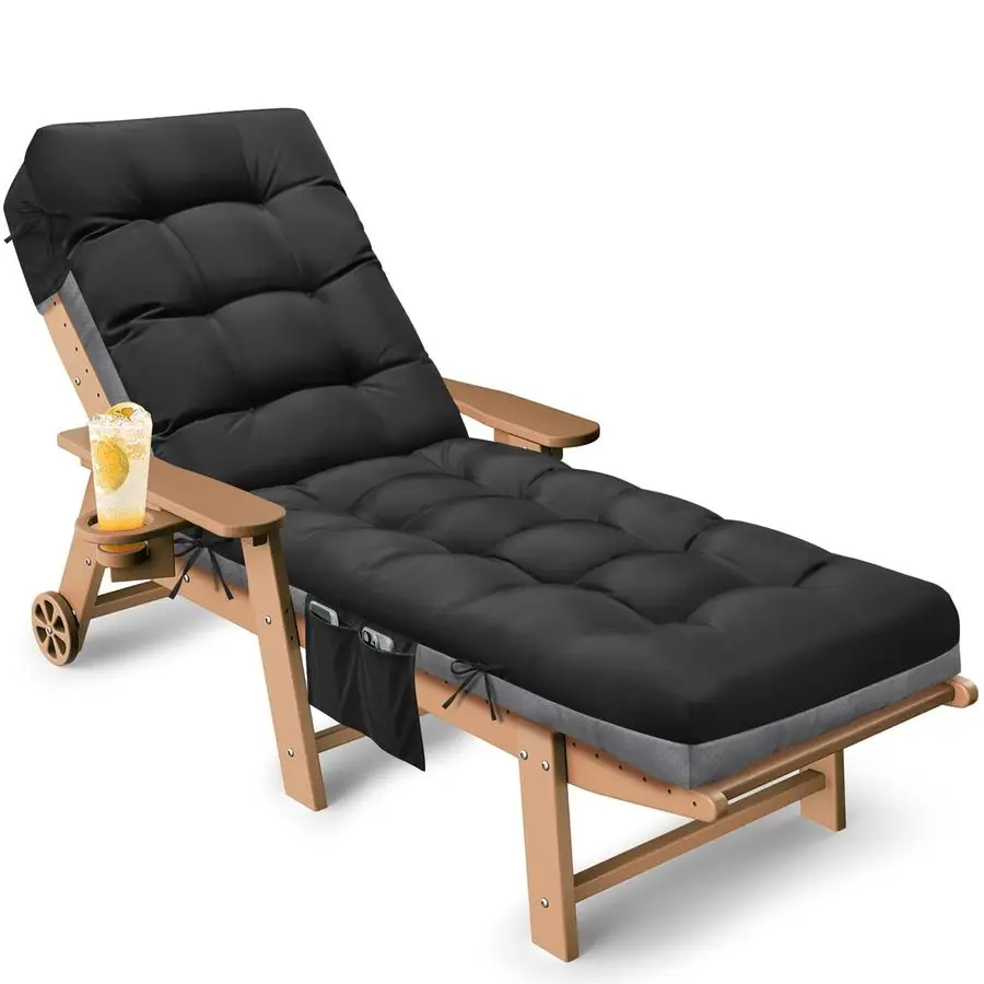 

Подушка для шезлонга, водонепроницаемая сменная подушка для уличной мебели, утолщенная, 71 x 22 x 4.7 дюймов, нескользящая.