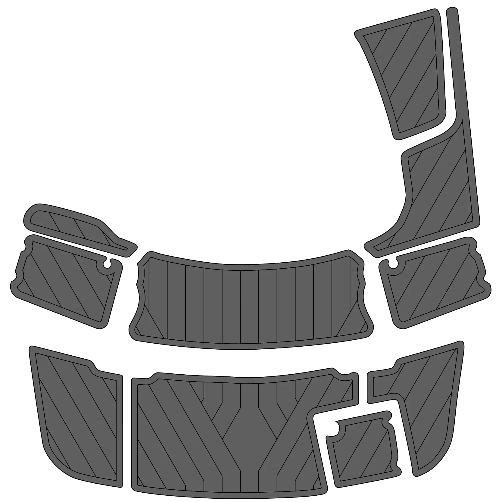 Tappetino antiscivolo in teak imitazione EVA adatto per tappetino per nave da crociera dal 2000 al 2005 Chaparral 230 SSI