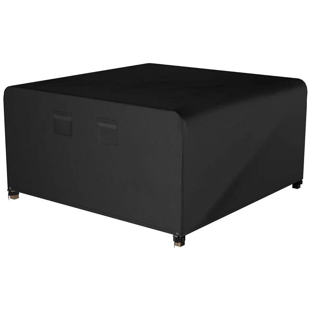 

Outdoor Coffee Table Cover Patio Table Cover Waterproof Small Side Table Cover Black Oxford Cloth 54x54x28 inch