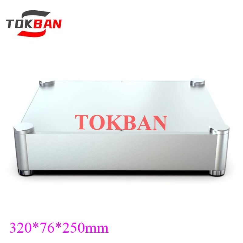 Tokban 3206 320*76*250mm All Aluminum Power Amplifier Chassis Enclosure HIFI Preamplifier DAC Decoder Case for Diy Amplifier