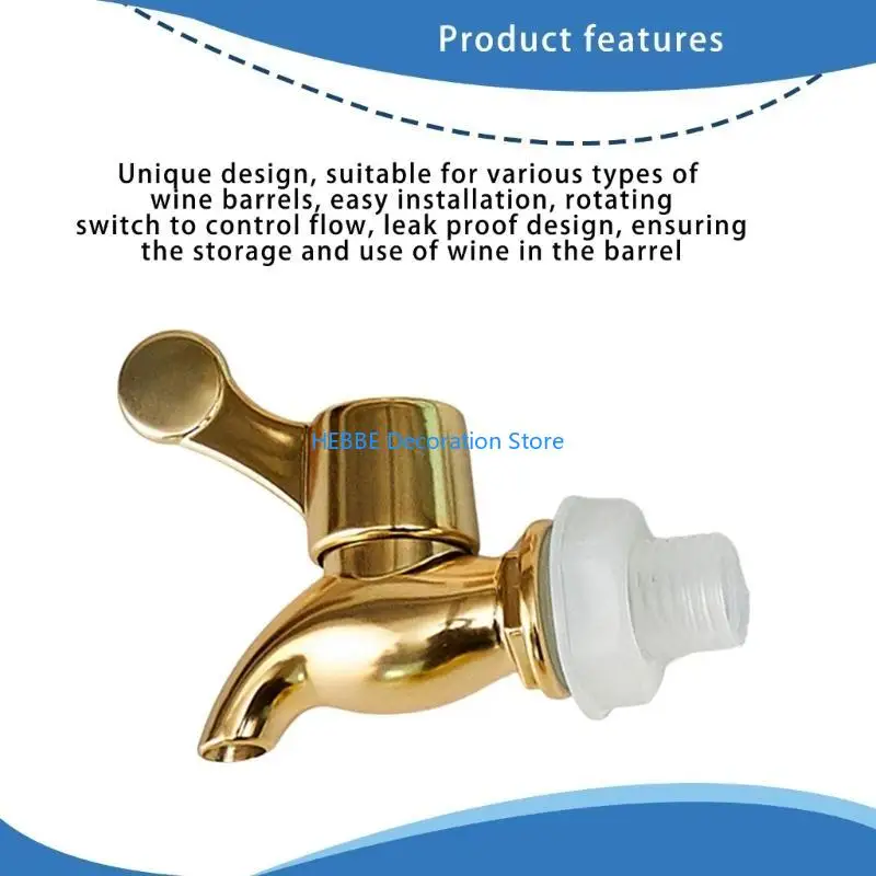 B0KC الذهب تشطيبات الصنبور لبراميل النبيذ ديزخ #5