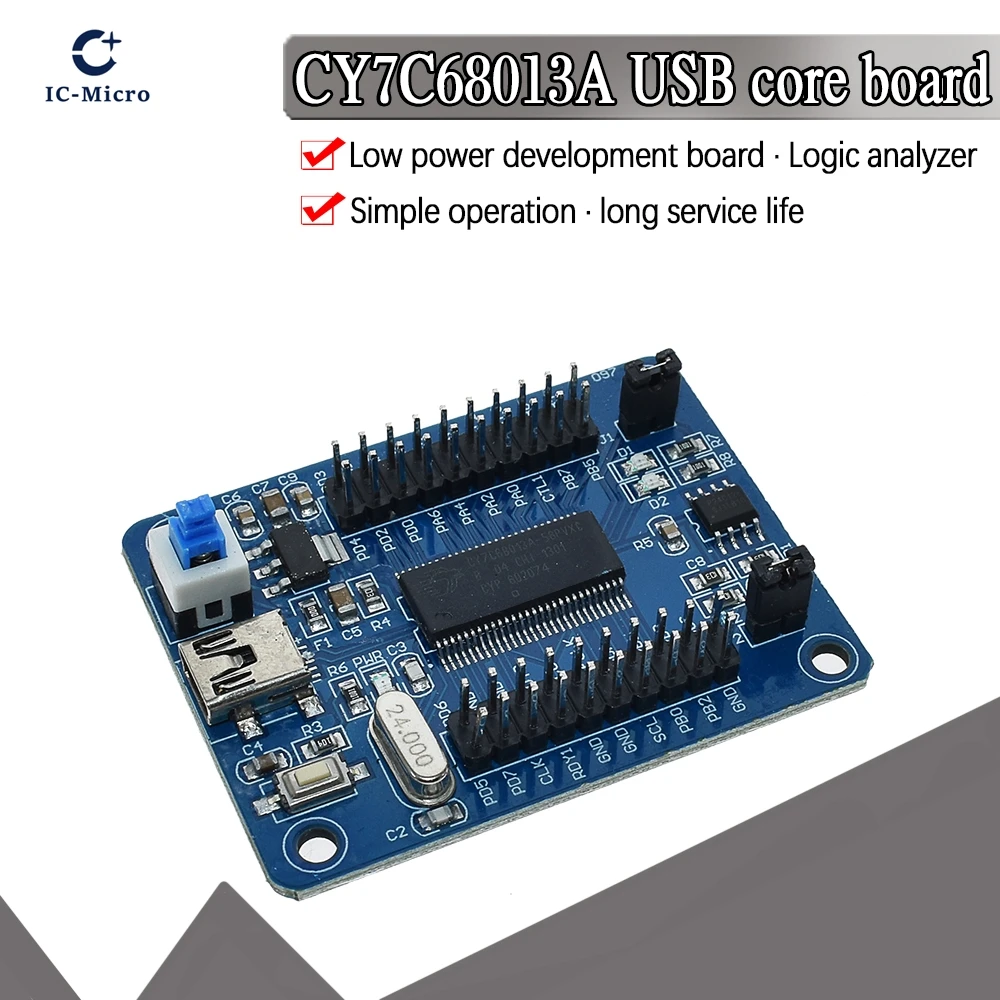 Resmi IEZ-USB FX2LP CY7C68013A USB Papan Inti Papan Pengembangan USB Logic Analyzer I2C Serial dan SPI Kualitas Tinggi Tersedia