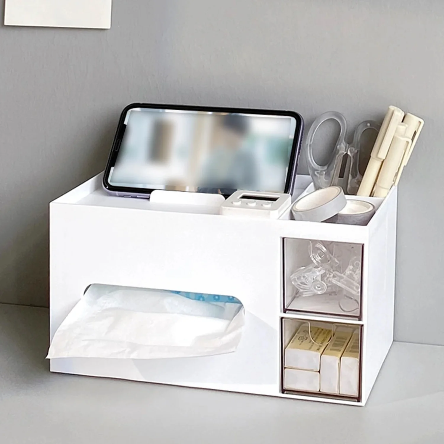 1pc-Tissue Box Serviette Halter Abdeckung Wc Papier Taschentuch Fall Solide Einfache Stilvolle Büro Auto Wischen Organizer Container