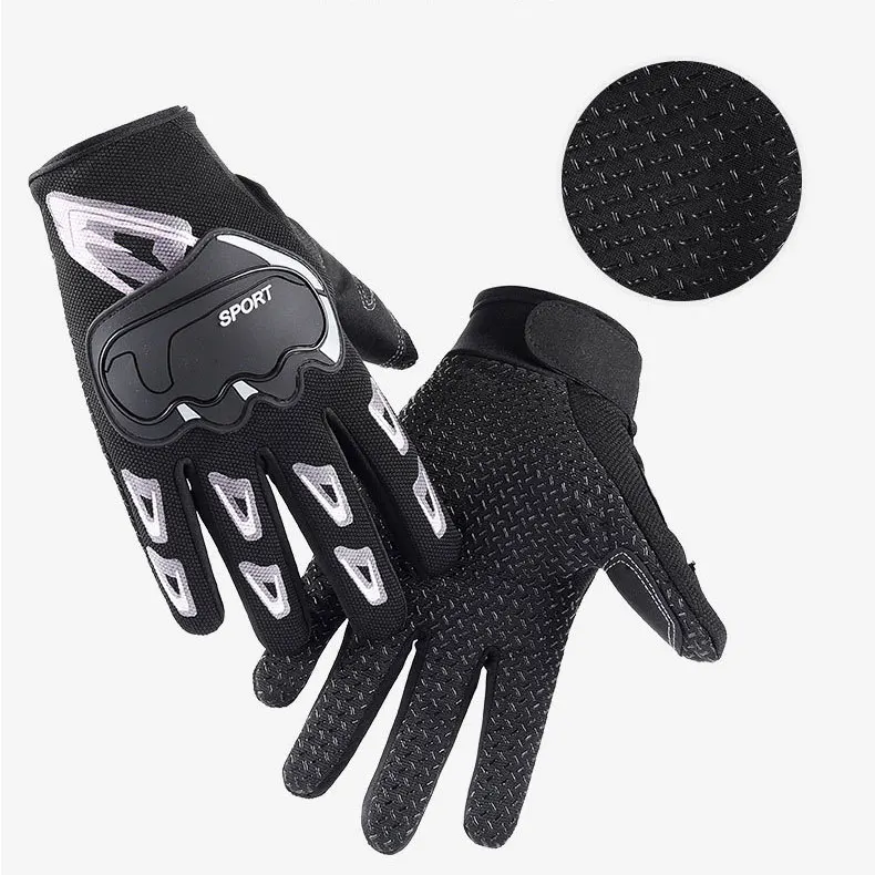 Universal Motorcycle Full Finger Gloves For Men Women Shockproof Non-slip Touch Screen  Gloves For Outdoor Fitness Cycling