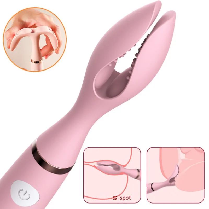 Double Clip Vagina Clitoris Stimulator Masturbator 18+ Sexulaes Toys Masturbators Sex Toy Massager 10 Modes Vibrator for Women