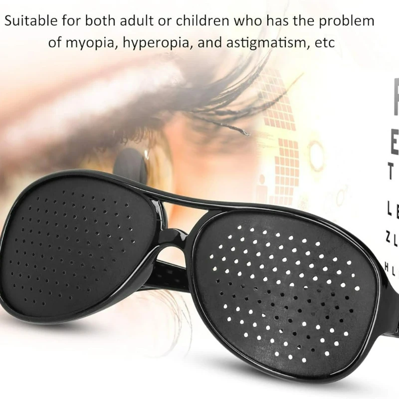 Anti-fatigue Vision Care Wearable Corrective Glasses Improve Stenopeic Pinhole Pin Hole Glasses Eye Protection for Men Women