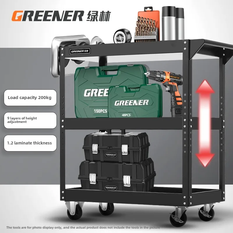 Multi-functional Hand Cart with Tool Box, Repair Shelf and Storage Cabinet for Auto Repair Workshops