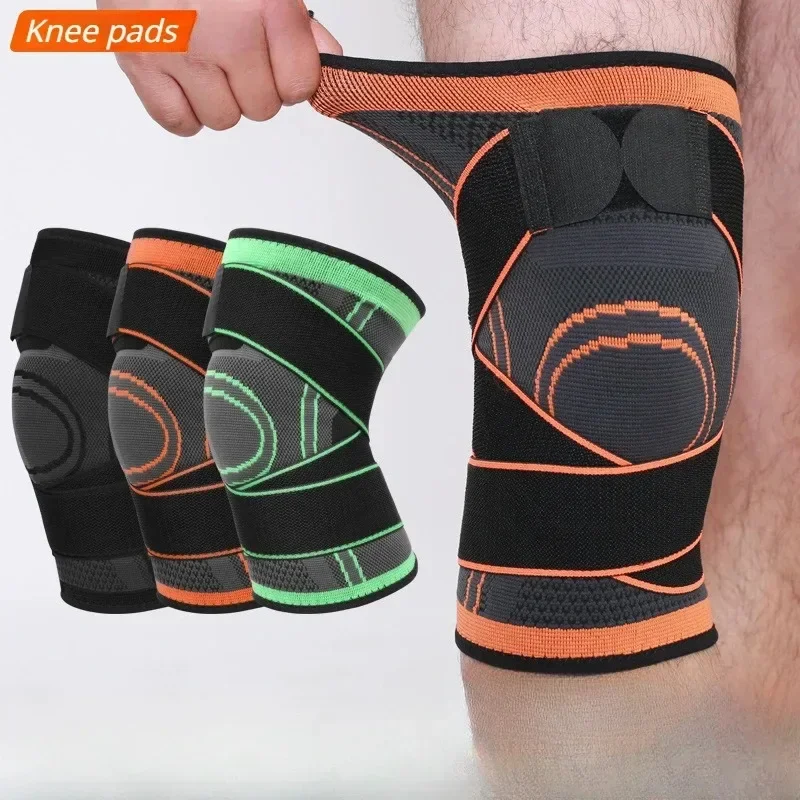 1PCS Knee Pads Sports Pressurized Elastic Kneepad Support Fitness Basketball Volleyball Brace Medical Arthritis Joints Protector