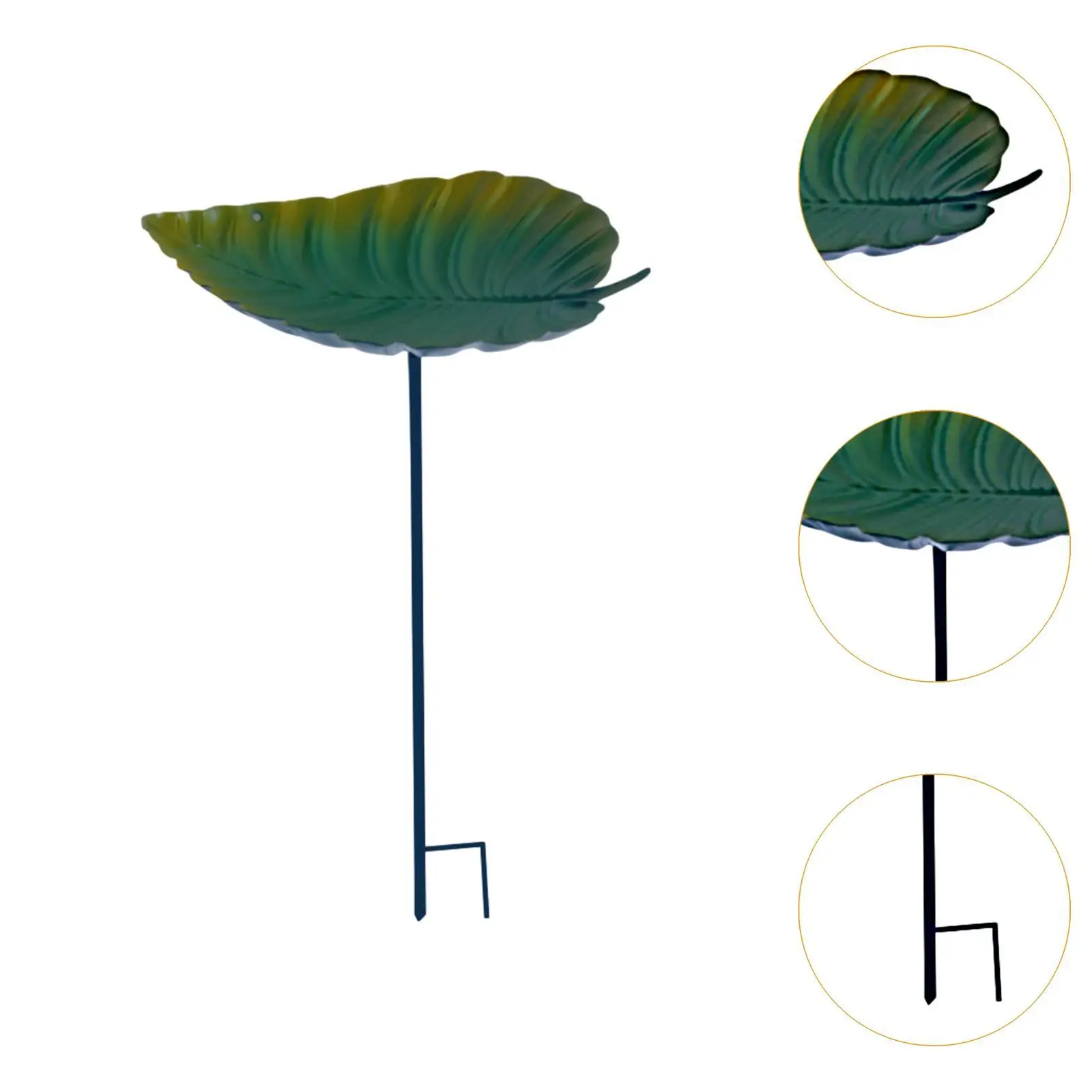 Bird Baths for Outdoors,Bird Feeder Bath,Leaf Shape Detachable Pole Birdfeeder with Metal Stake for Outdoor,Garden,Courtyard