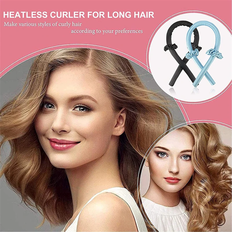 Lazy Heatless Hair Curlers Air Curling Iron Headband Magic Foam Curler Silk Wand Sleeping Headband Non-Damaging Hair