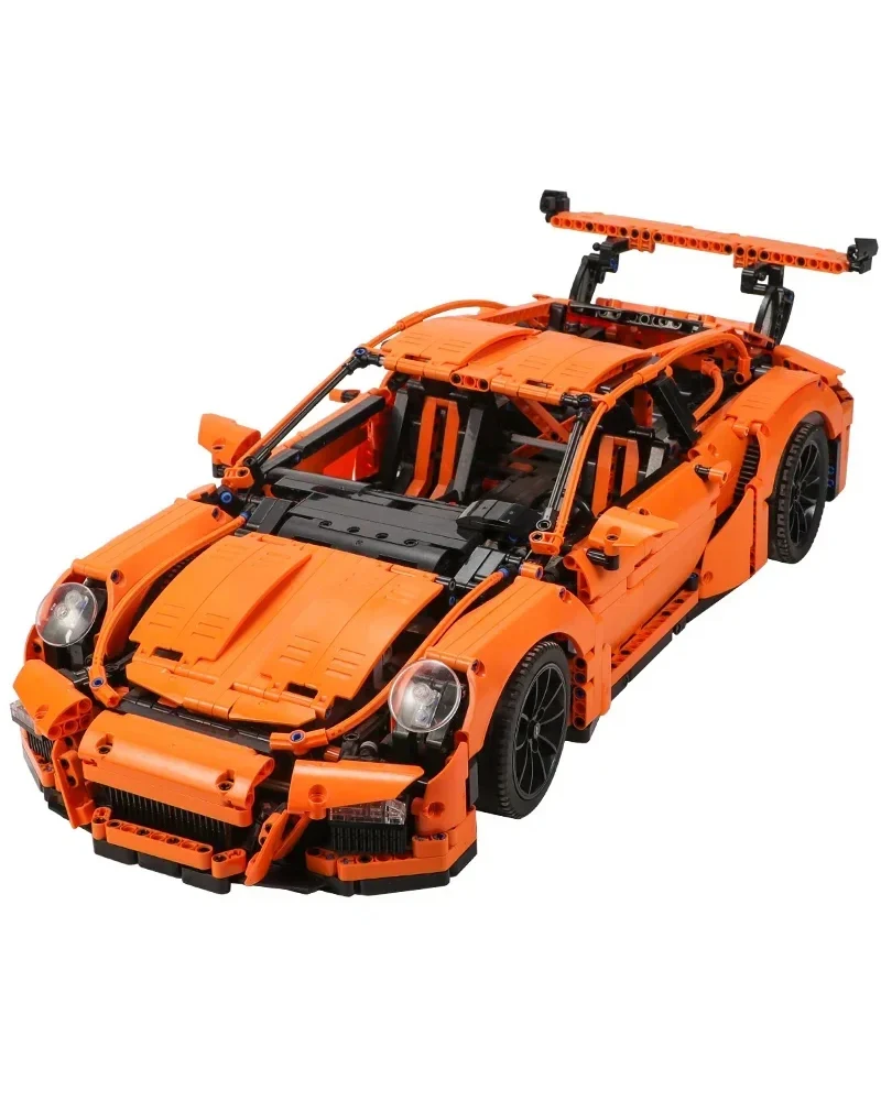 Technology 1: 8 orange 2758pcs sports car model building blocks mechanical group puzzle assembly toy boy Christmas birthday gift