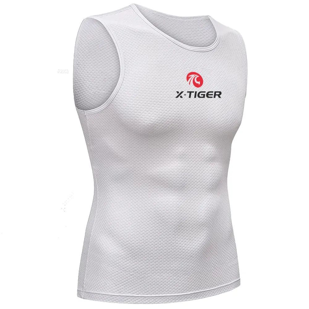 X-TIGER Cycling Underwear Men’s Sleeveless Cycling Undershirt Quick Dry Bike Base Layer Vests Breathable Tops Bicycle Clothing