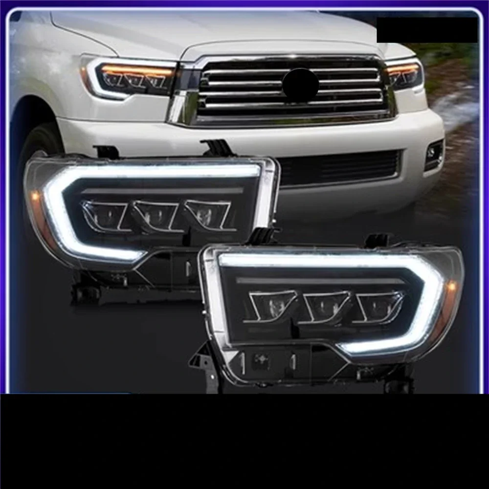 Car front lamp Headlight assembly For Toyota Tundra Sequoia Daytime Running Light DRL turn signal 2pcs