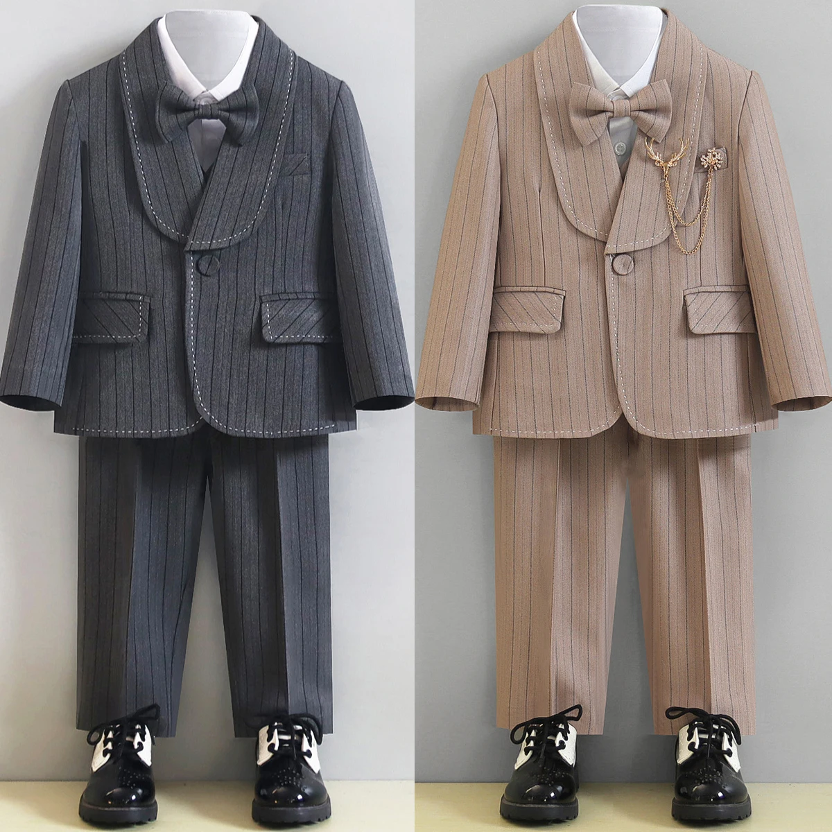 

Boys Suits for Wedding Kids School Birthday Party Halloween Outfit Set Toddler Formal Host Piano Performance Photogrphy Tuxedo