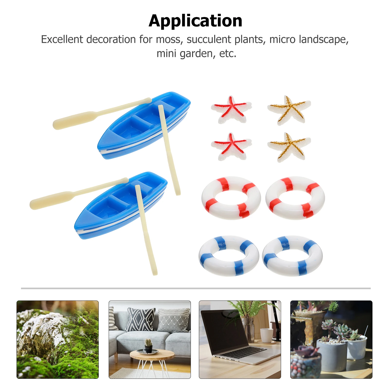 

Sea View Ornaments Buoy Decor Vintage Nautical Miniatures for Crafts Items Woman