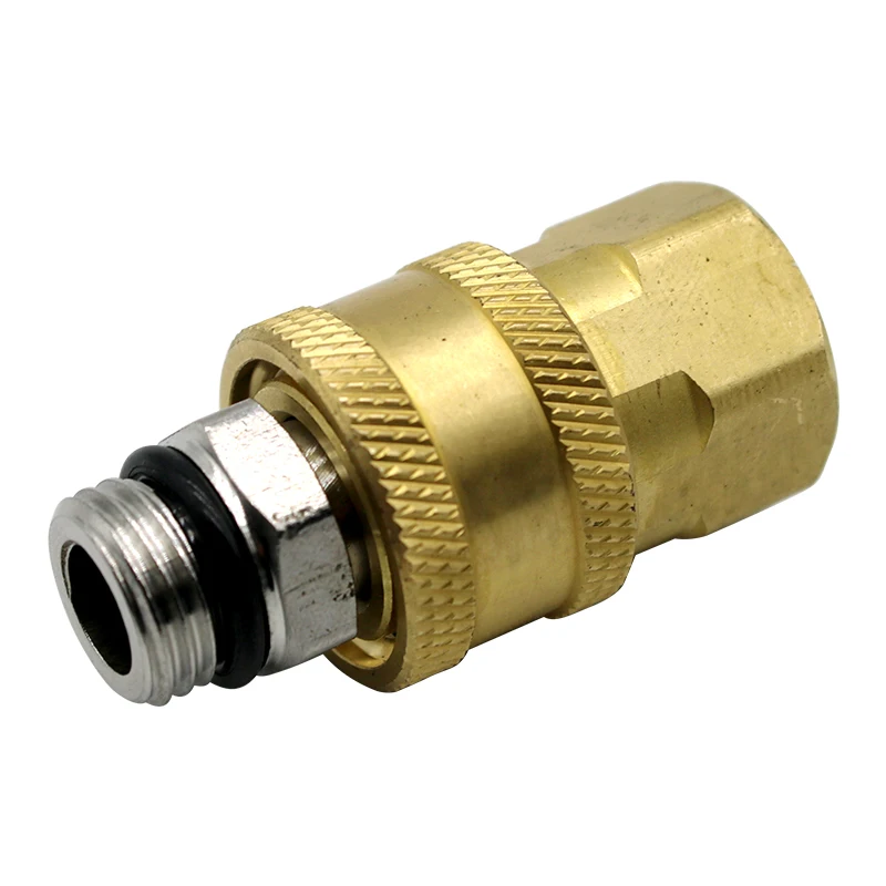 Conector De Latão Lavadora De Alta Pressão, Adaptador De Lavagem Fêmea, Conexão Rápida com Rosca M14 * 1.5, 1/4 pol