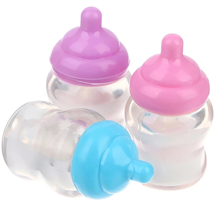 3PCS Puppenhaus Babyflasche Zubehör Spielhaus Spielzeug Möbel Puppenhaus Miniatur Zubehör