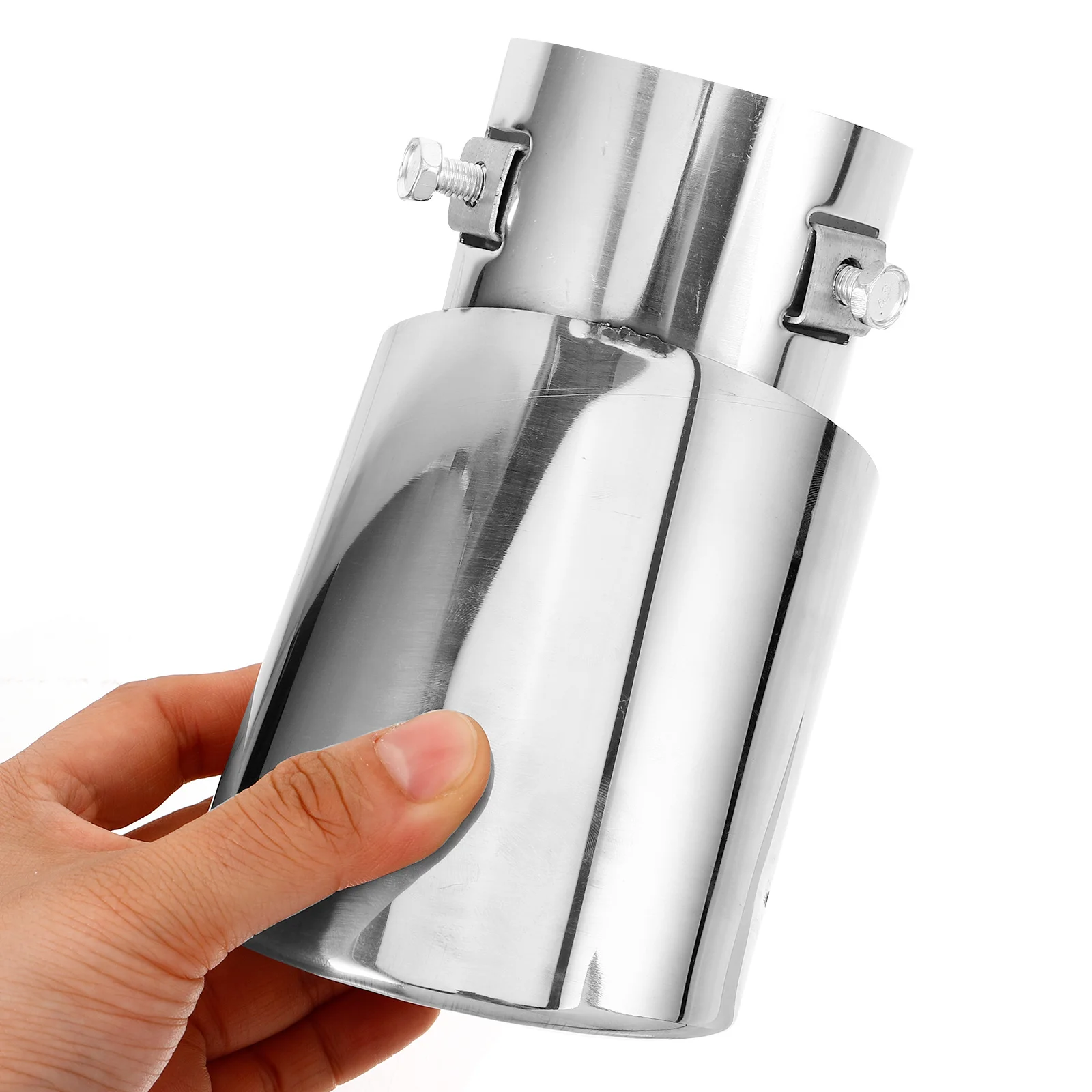 

Stainless Steel Exhaust Muffler Tip Single Car Tail Adapter Automotive Exterior Accessory Noise Reduction For Vehicle