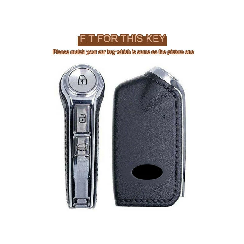 Genuine Leather Car  Remote Key Cover Case Holder For Kia Stinger K900 2019  key covers for house keys