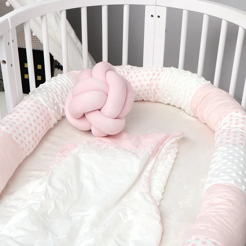 Newborn Bed Crib Bumper Long Pillow For Toddler Sleeping Cushion Cot Fence