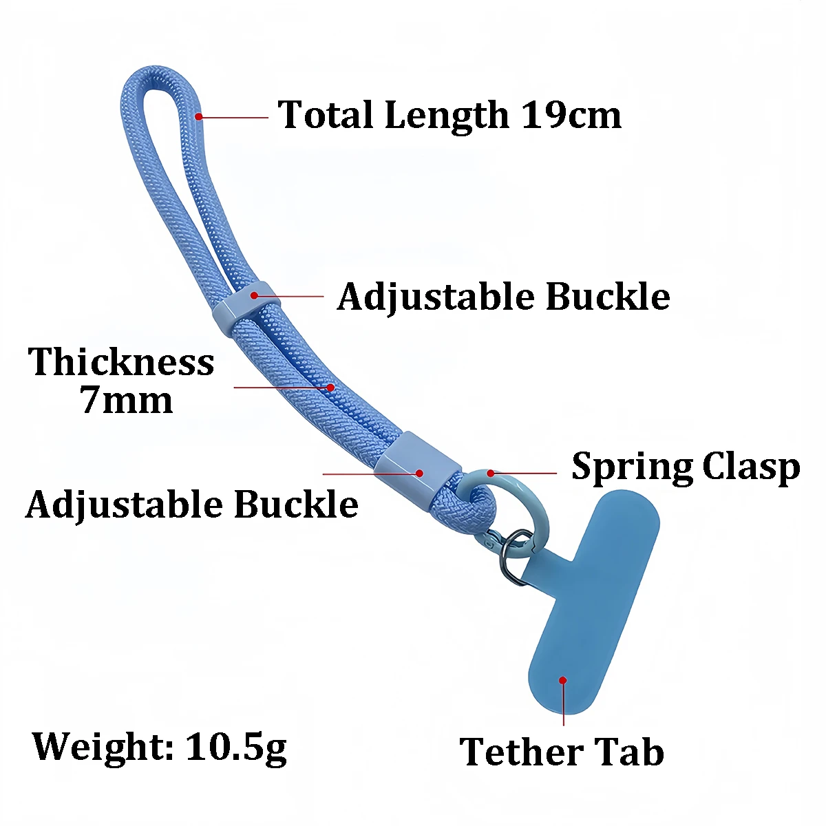 Adjustable Mobile Phone Short Lanyard Rope Cord Nylon Anti-Lost Hand Wrist Strap Universal for Mobile Phone Case Accessories image 2