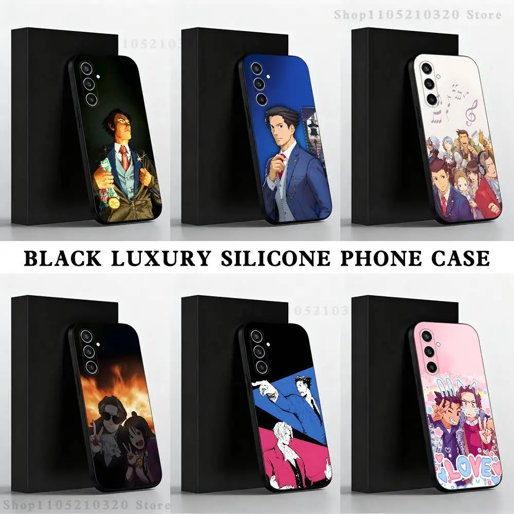 

Game Ace A- Attorney Phone Case For Samsung S 25,24,23,22,30,21,10,9,Ultra,Plus,Lite,FE,4,5 G Black Soft Case