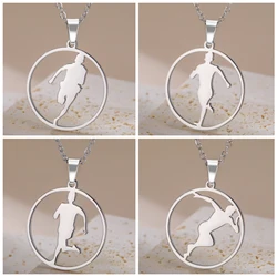 Unift Runner Figure Necklace for Women Men Kid Stainless Steel Marathon Pendant Necklace Fashion Athletics Running Sport Jewelry