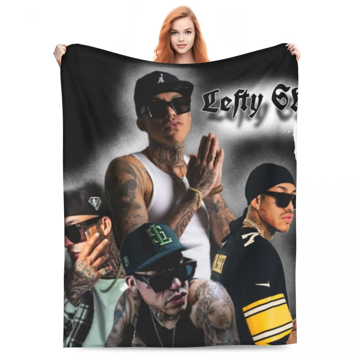 

L-Lefty Sm Soft Warm Blankets Mexican Rapper Camping Bedding Throws Spring Funny Custom Flannel Bedspread Sofa Bed Cover