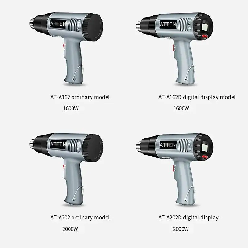 Antai AT162 AT202 Heteluchtpistool voor Krimpkous Lassen 1600W 2000W Digitale Display elektricien gereedschap