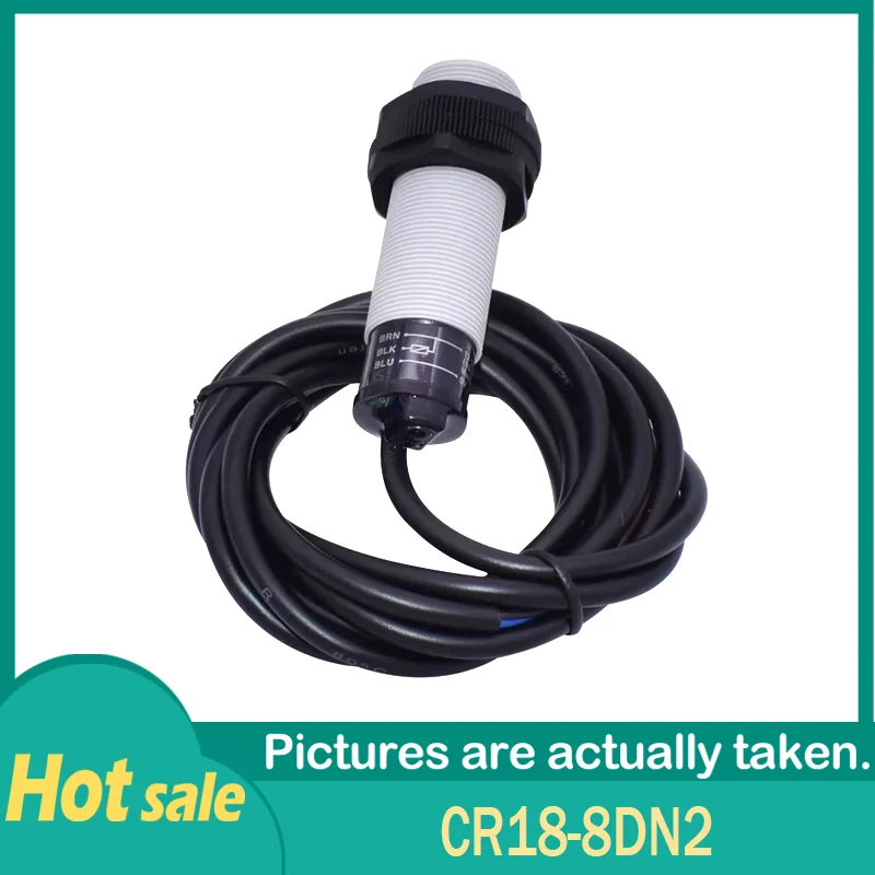 New High-Quality CR18-8DN2 DC 3-Wire NPN NC M18 Capacitive Proximity Switch Sensor