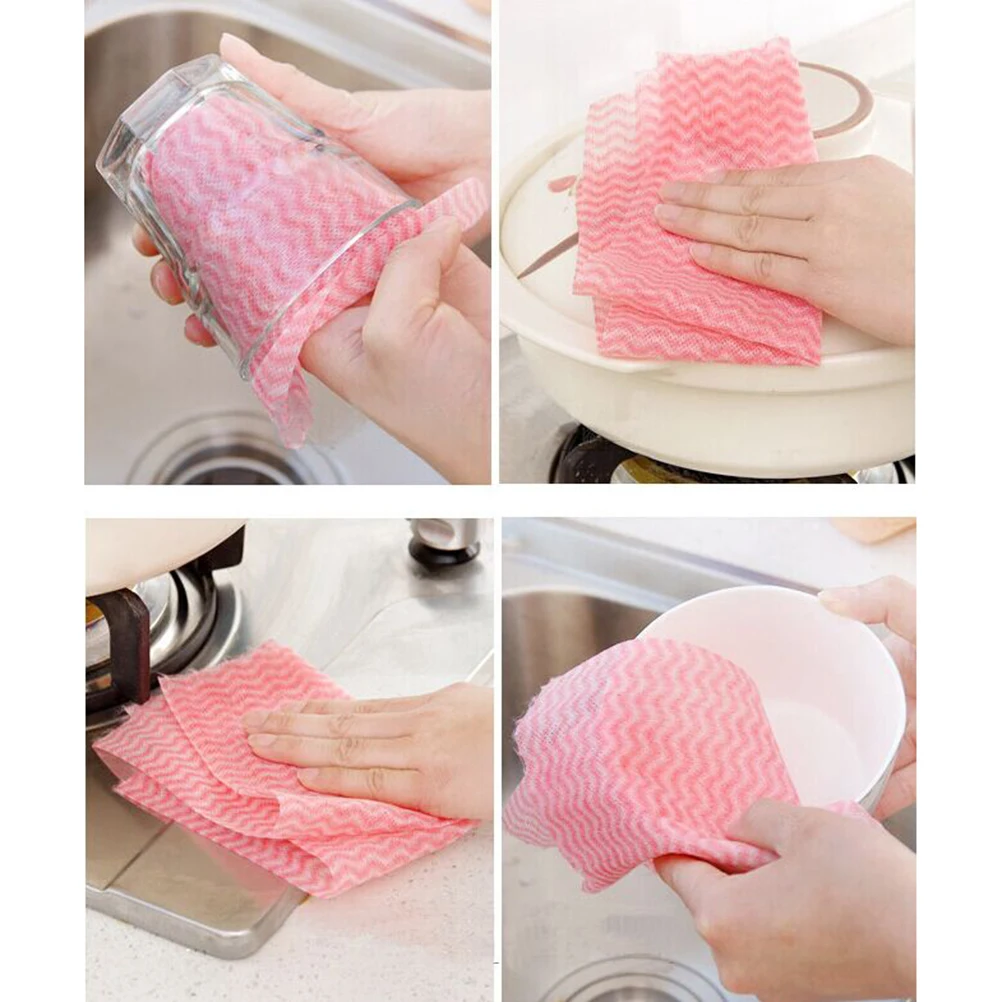 

50Pcs Non-Woven Kitchen Dish Towels 30x20cm Quick Drying Absorbent Cleaning Cloth for Dishes Countertops Mirrors Windows Cars