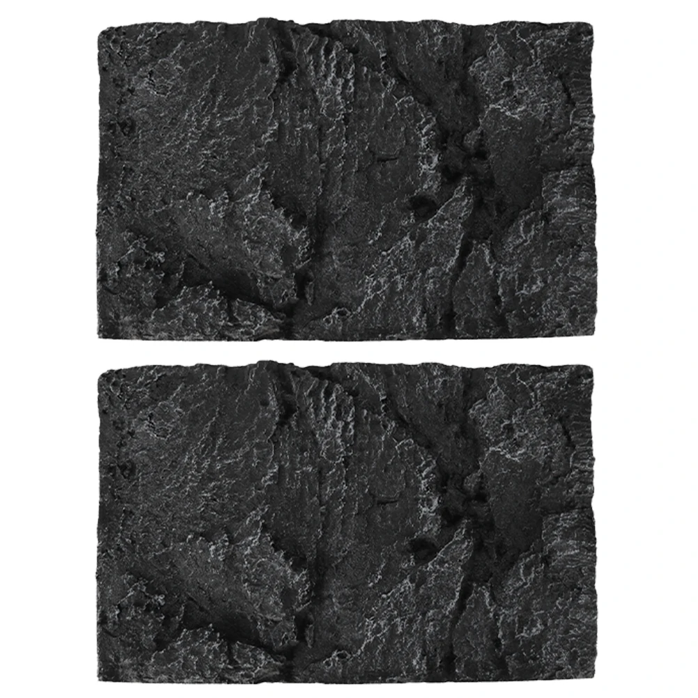 

2pcs Reptichip Backdrop Board Reptile Tank Rock Board Stone Background Aquarium Terrarium Fish Turtle Tank Backdrop Reptile