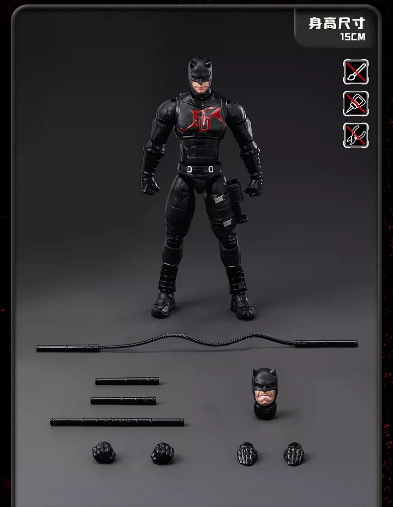 BLOKEES Authentische Marvel-Bausteine, Beyond Edition Daredevil, bewegliche Figur, zusammengebautes Modell, Figuren, Spielzeug, Geschenke – Detail 3