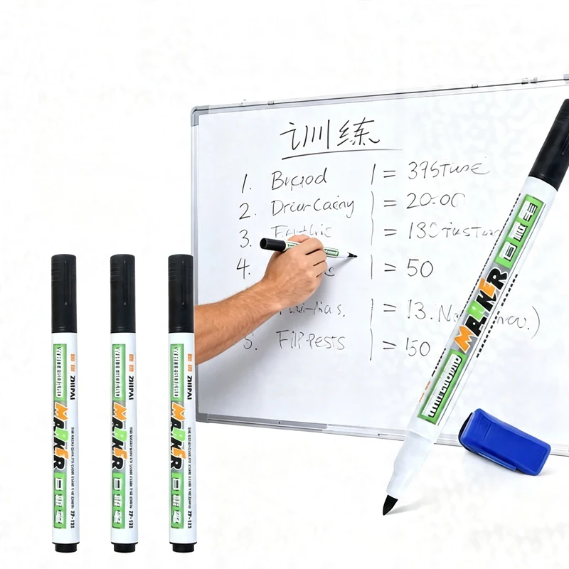 20pcs Whiteboard Marker Classroom Supplies Water-Based Erasable Easy-to-Write and Easy-to-Erase Pens Non-Toxic Child-Friendly