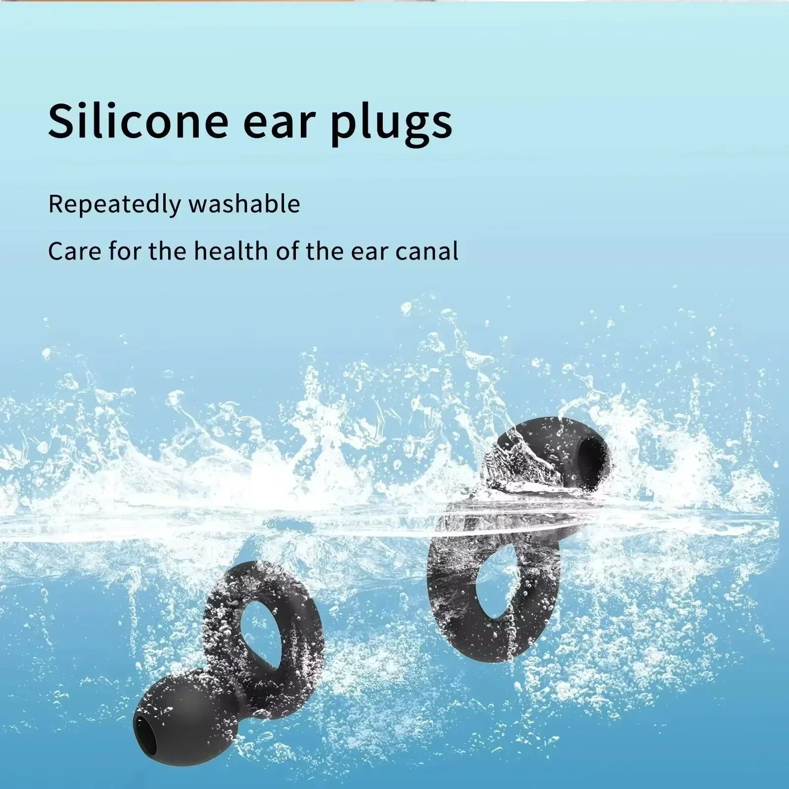 Bouchons d\'oreille en silicone anti-bruit pour la natation, bouchons d\'oreille étanches pour dormir, la plongée, le surf, le confort doux, la