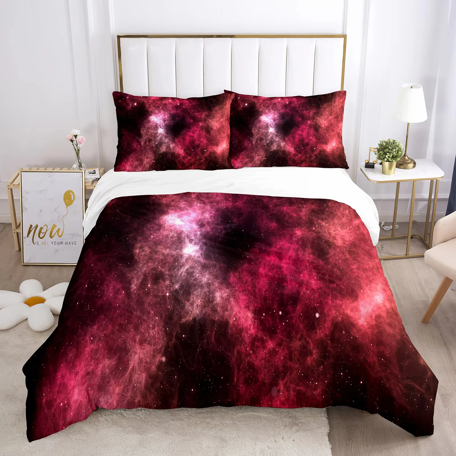 Galaxy Series Bedding Set Starry Sky Comforter Cover Universer Outer Space Theme Duvet Cover Nebula Galaxy Printed Bedspread