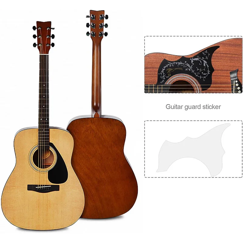 Golpeador de guitarra acústica, placa de rascar autoadhesiva, pegatina de protector de púas, accesorios de golpeador de guitarra acústica Folk