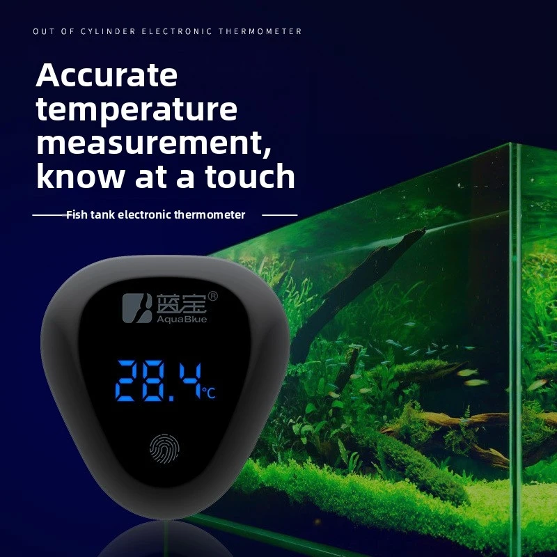 High Accuracy Digital Aquarium Thermometer - LCD Display Water Temperature Gauge for Fish Tank, Precision Monitoring