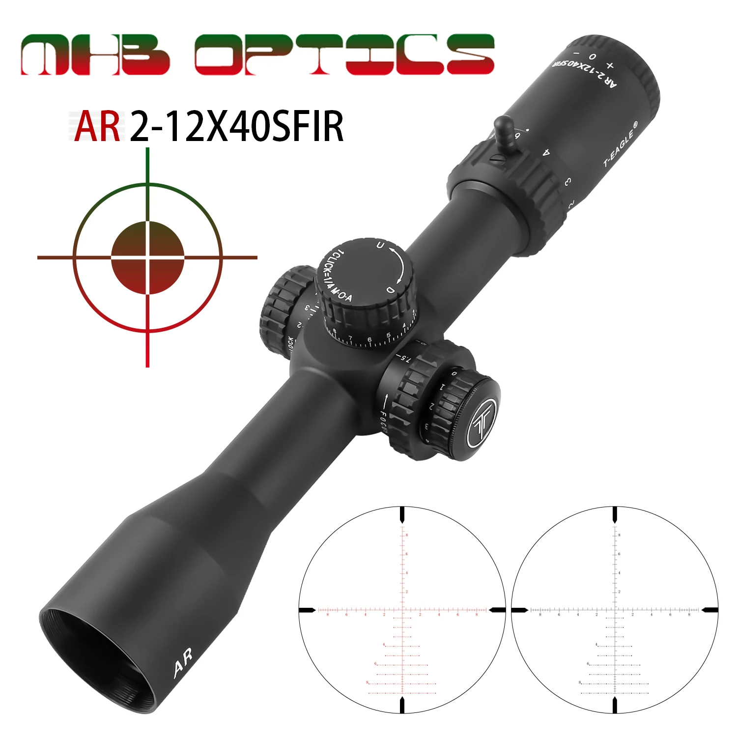 

T-EAGLE genuine product-AR 2-12X40 SF Medium Range Hunting Sight Outdoor Precision Strike Optical Sniper Sight