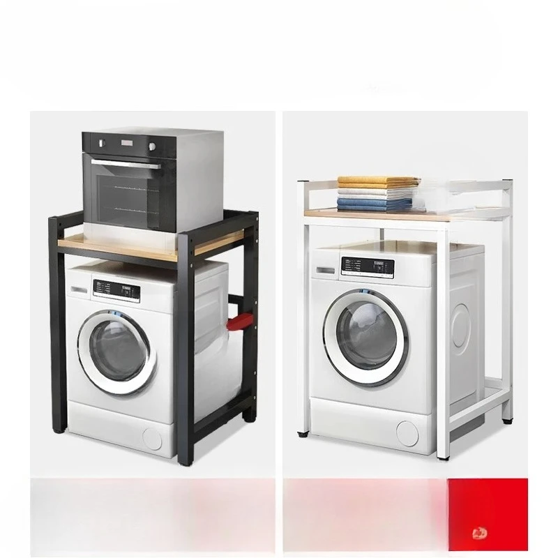 

Double Shelf Storage Roller Floor to Floor Balcony Bathroom Dryer Dishwasher Stacked
