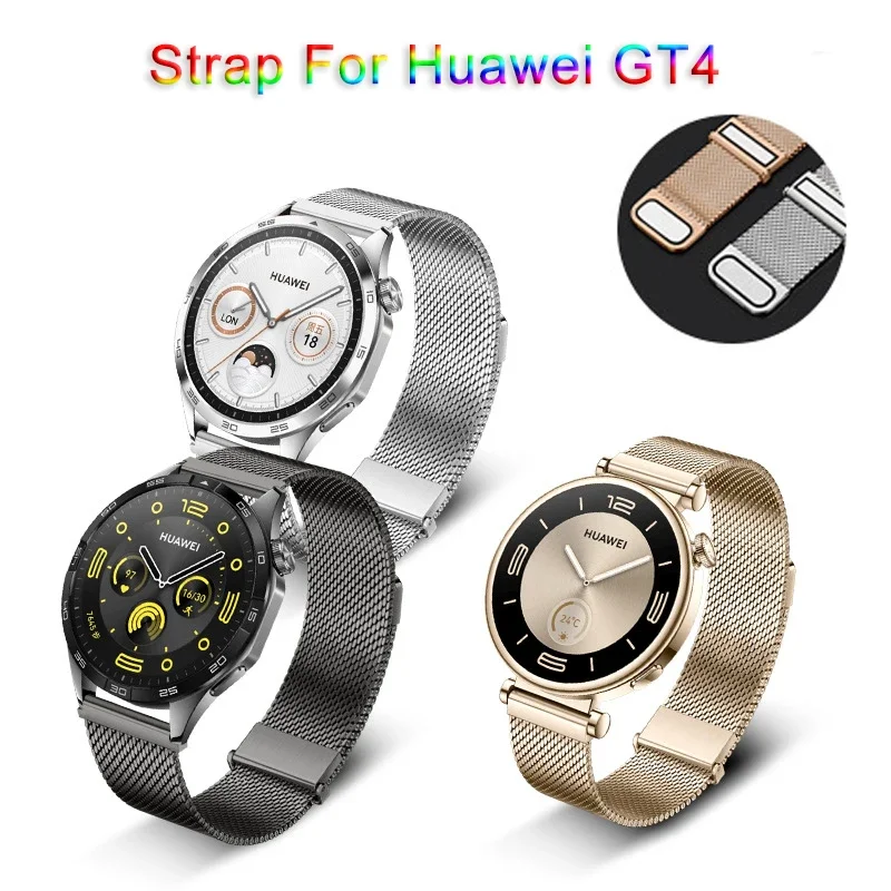 

Ремешок Магнитный стальной для Huawei Watch GT4 46 мм, браслет из нержавеющей стали для Huawei GT3 46 мм GT2 GT 2 pro, 22 мм